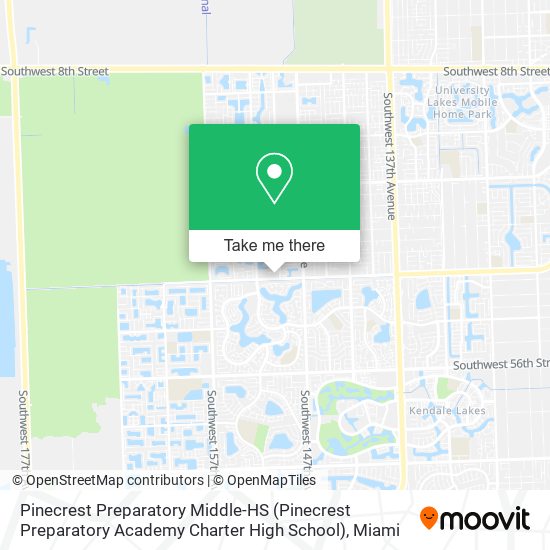 Mapa de Pinecrest Preparatory Middle-HS (Pinecrest Preparatory Academy Charter High School)