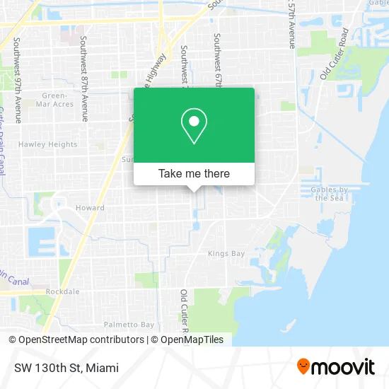 SW 130th St map
