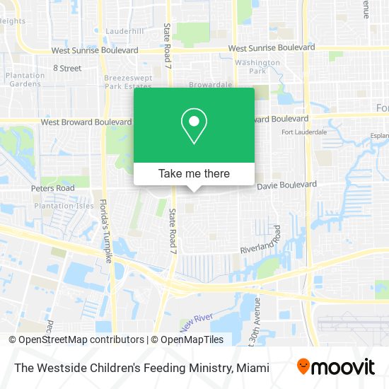 The Westside Children's Feeding Ministry map