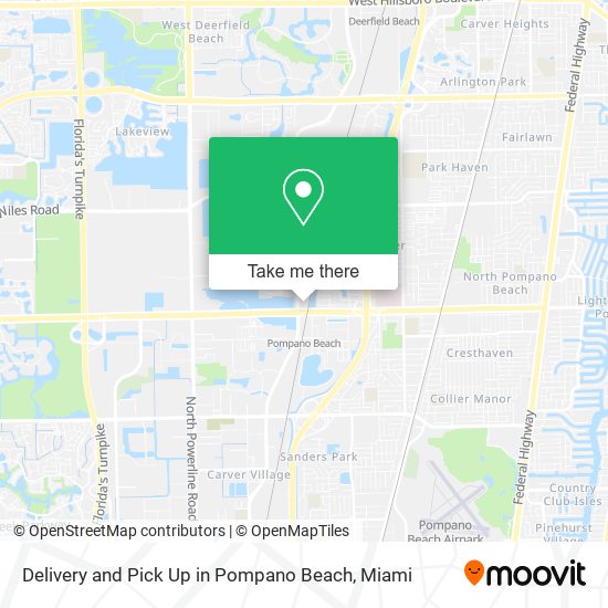 Delivery and Pick Up in Pompano Beach map