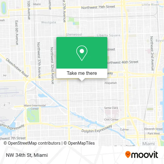 NW 34th St map