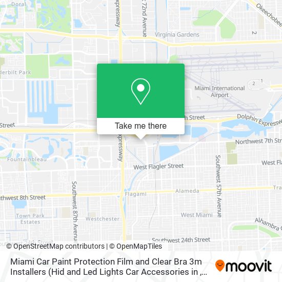 Mapa de Miami Car Paint Protection Film and Clear Bra 3m Installers