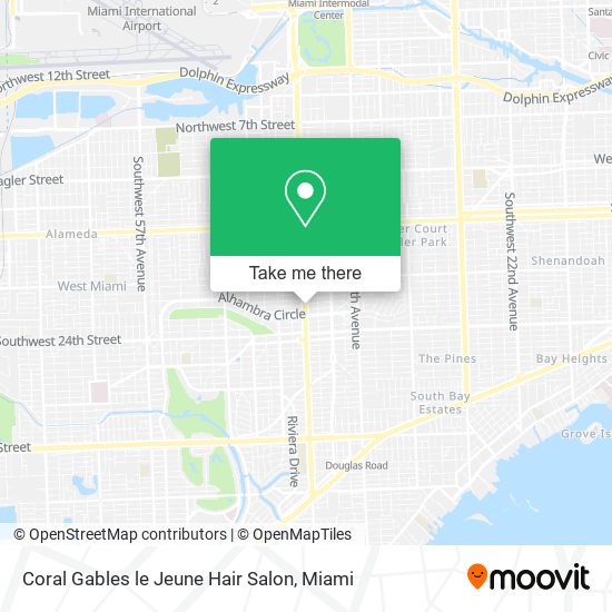 Mapa de Coral Gables le Jeune Hair Salon