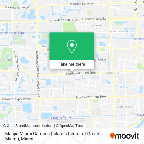 Masjid Miami Gardens (Islamic Center of Greater Miami) map