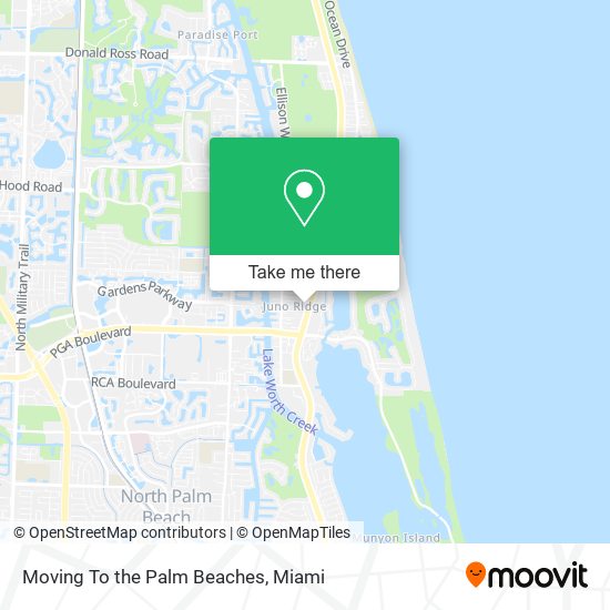 Mapa de Moving To the Palm Beaches