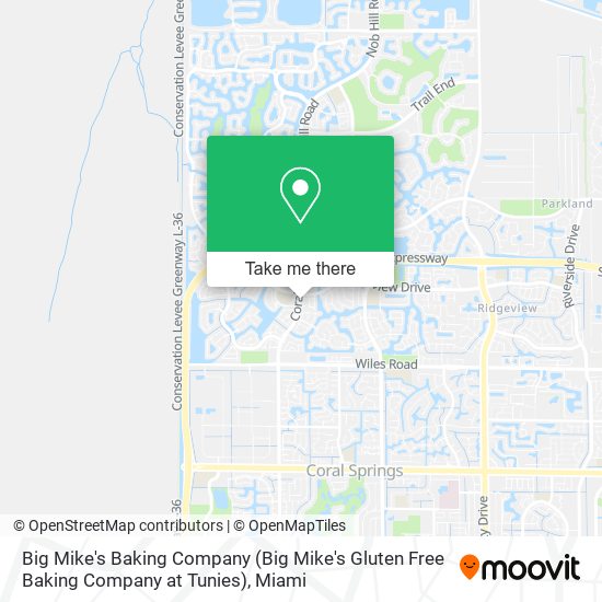 Mapa de Big Mike's Baking Company (Big Mike's Gluten Free Baking Company at Tunies)