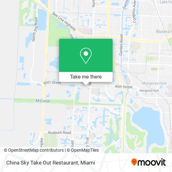 Mapa de China Sky Take Out Restaurant