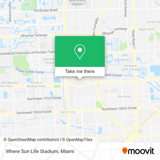 Where Sun Life Stadium map