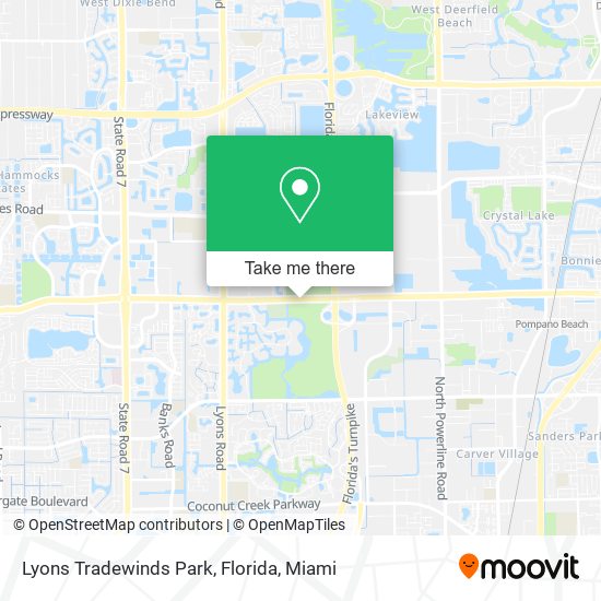 Lyons Tradewinds Park, Florida map