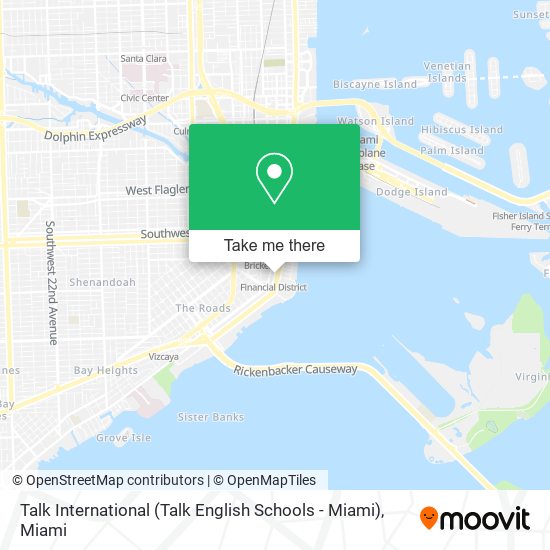 Mapa de Talk International (Talk English Schools - Miami)