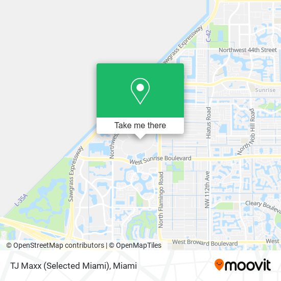 TJ Maxx (Selected Miami) map