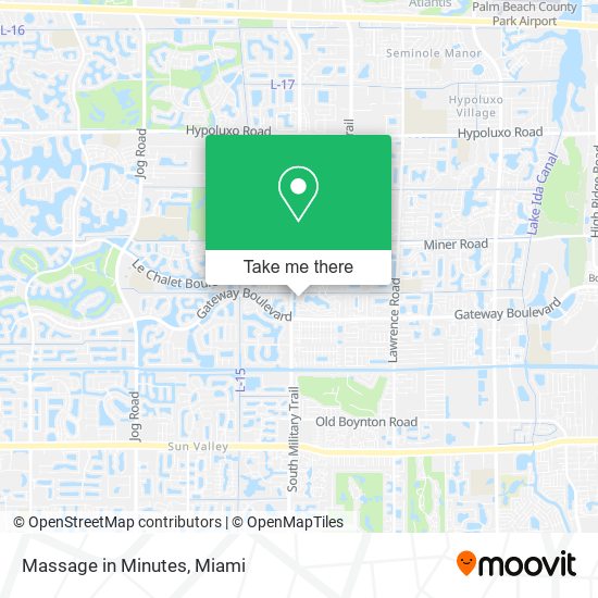 Massage in Minutes map