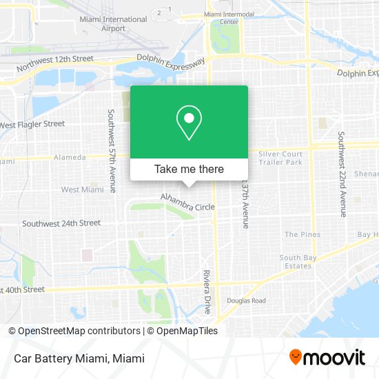 Mapa de Car Battery Miami