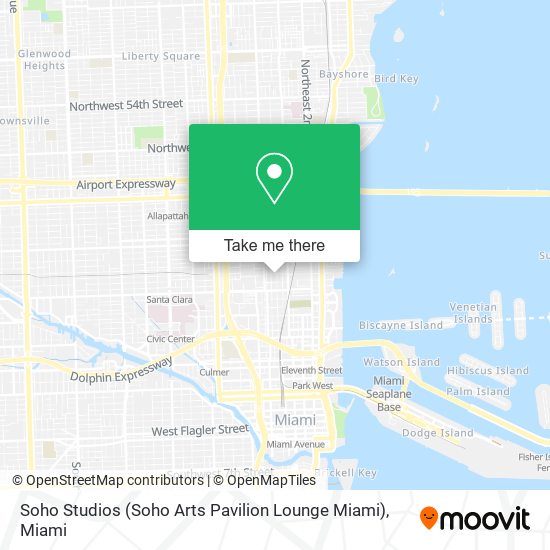 Mapa de Soho Studios (Soho Arts Pavilion Lounge Miami)