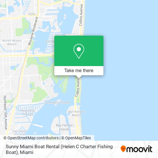 Sunny Miami Boat Rental (Helen C Charter Fishing Boat) map