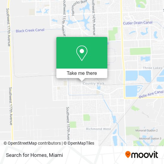 Mapa de Search for Homes