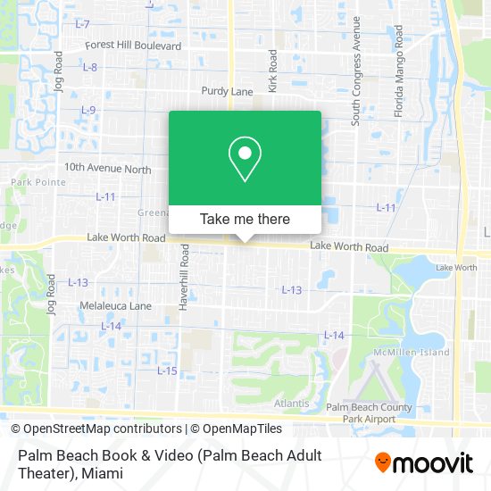 Mapa de Palm Beach Book & Video (Palm Beach Adult Theater)