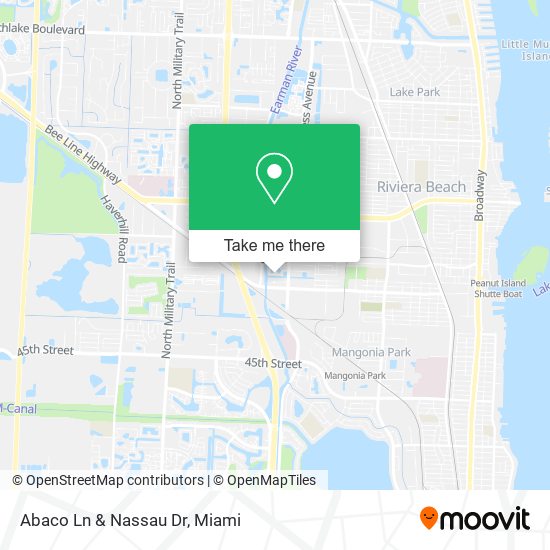 Mapa de Abaco Ln & Nassau Dr