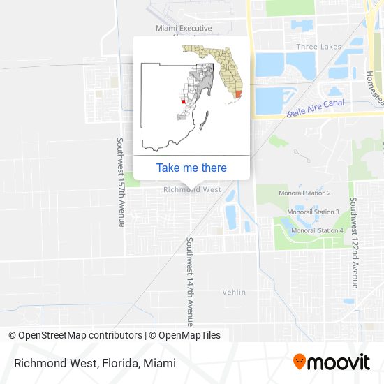 Richmond West, Florida map