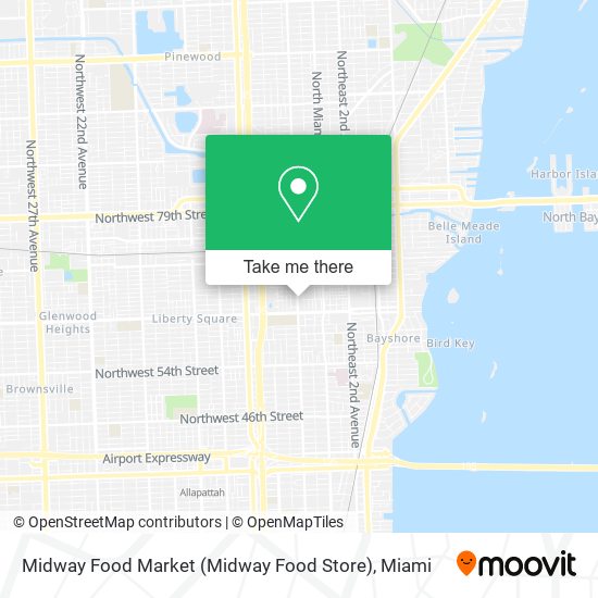 Mapa de Midway Food Market (Midway Food Store)