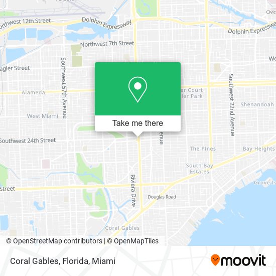 Coral Gables, Florida map