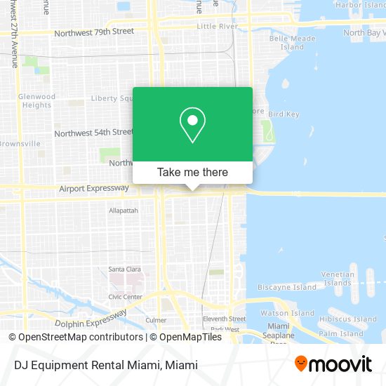 DJ Equipment Rental Miami map