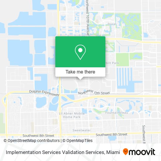 Implementation Services Validation Services map