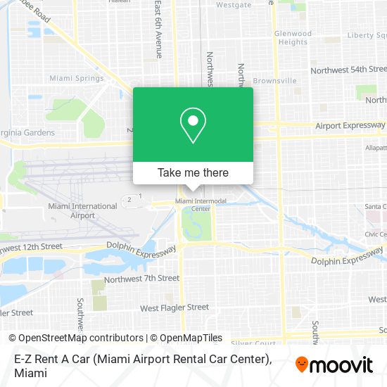 E-Z Rent A Car (Miami Airport Rental Car Center) map