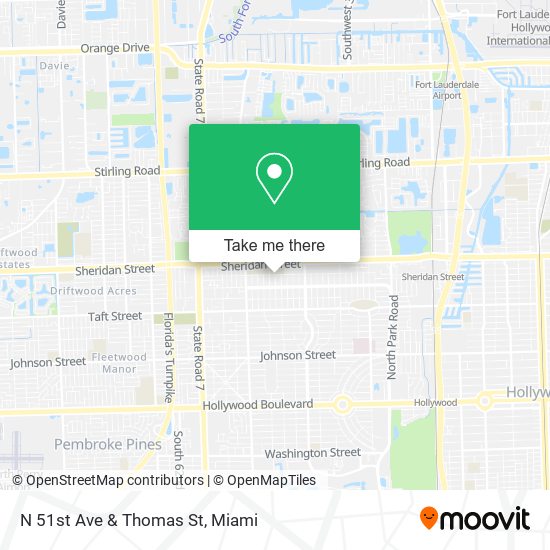 N 51st Ave & Thomas St map