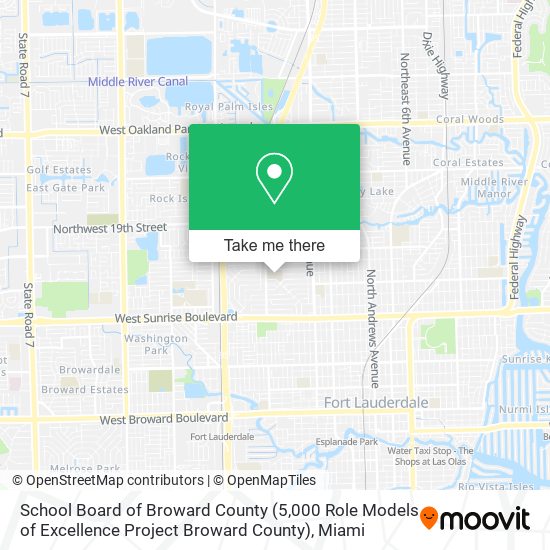 Mapa de School Board of Broward County (5,000 Role Models of Excellence Project Broward County)