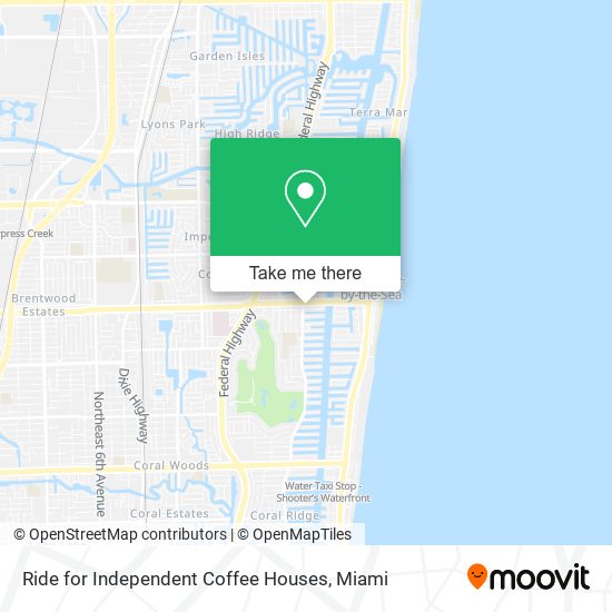 Ride for Independent Coffee Houses map