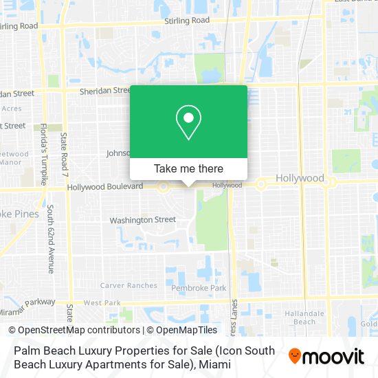 Mapa de Palm Beach Luxury Properties for Sale (Icon South Beach Luxury Apartments for Sale)