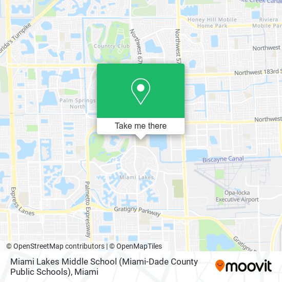 Mapa de Miami Lakes Middle School (Miami-Dade County Public Schools)