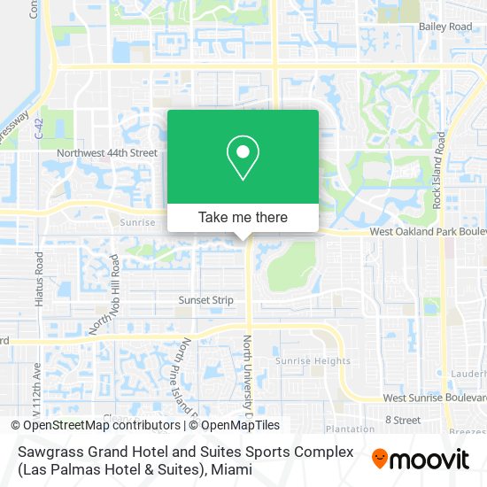 Mapa de Sawgrass Grand Hotel and Suites Sports Complex (Las Palmas Hotel & Suites)