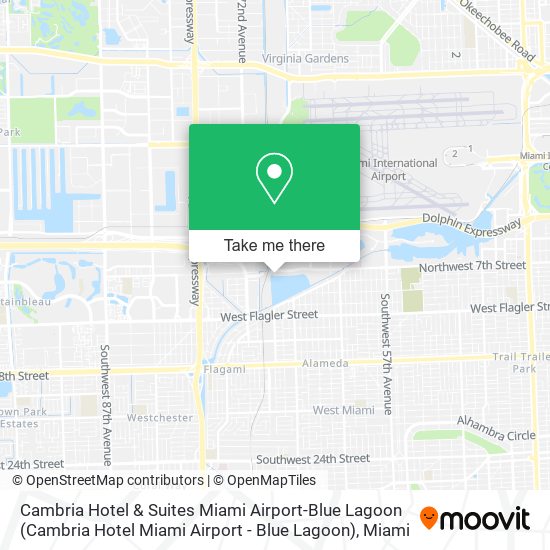Mapa de Cambria Hotel & Suites Miami Airport-Blue Lagoon