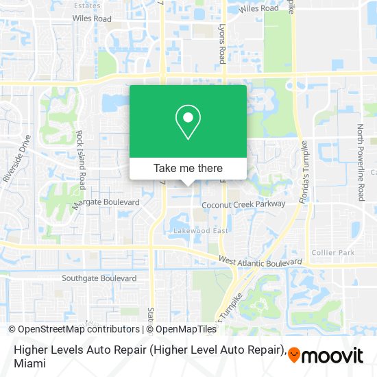 Higher Levels Auto Repair map