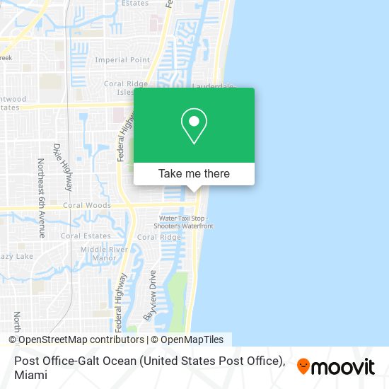 Post Office-Galt Ocean (United States Post Office) map