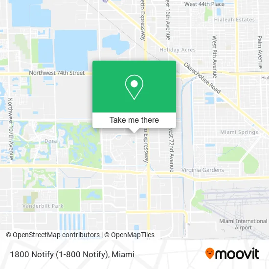 Mapa de 1800 Notify (1-800 Notify)