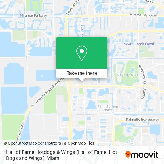 Mapa de Hall of Fame Hotdogs & Wings (Hall of Fame: Hot Dogs and Wings)