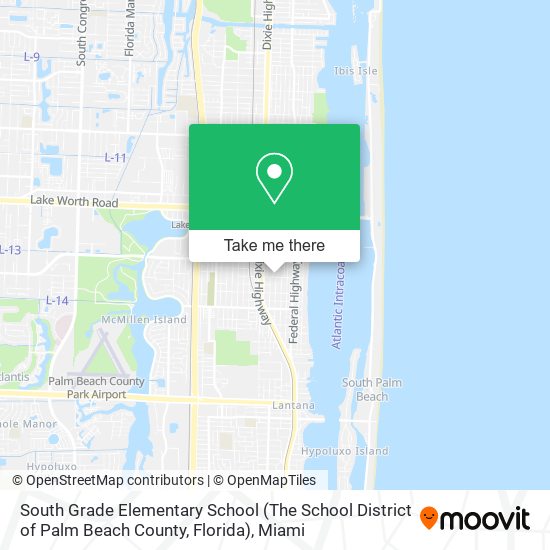 South Grade Elementary School (The School District of Palm Beach County, Florida) map