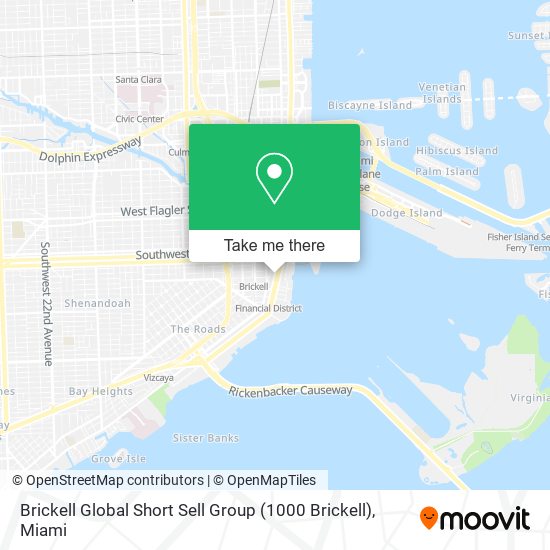 Brickell Global Short Sell Group (1000 Brickell) map