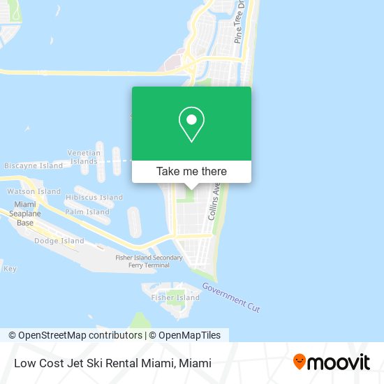 Mapa de Low Cost Jet Ski Rental Miami