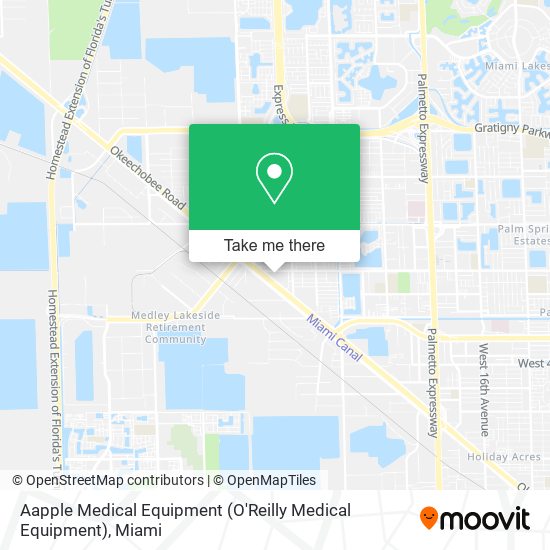 Mapa de Aapple Medical Equipment (O'Reilly Medical Equipment)
