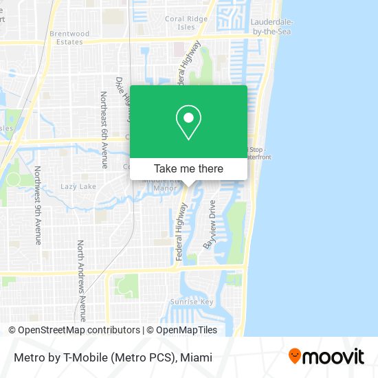 Mapa de Metro by T-Mobile (Metro PCS)