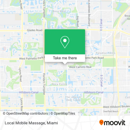Local Mobile Massage map