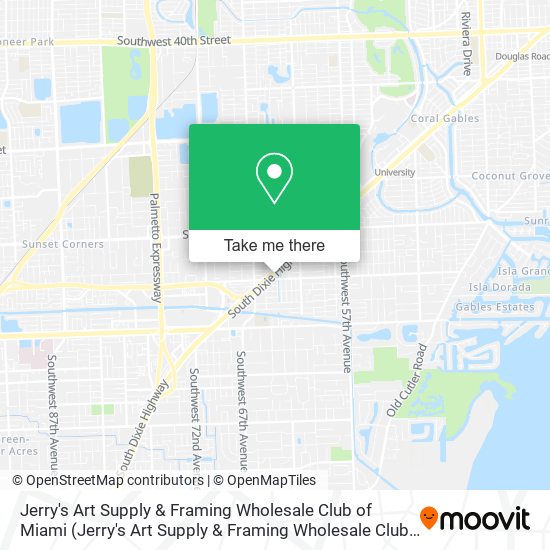 Mapa de Jerry's Art Supply & Framing Wholesale Club of Miami