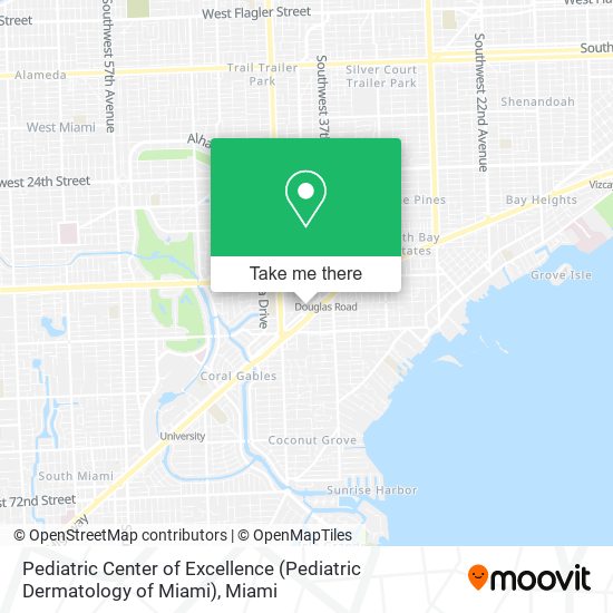 Mapa de Pediatric Center of Excellence (Pediatric Dermatology of Miami)