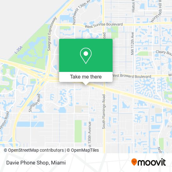 Mapa de Davie Phone Shop