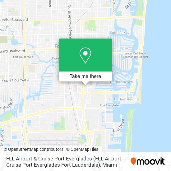 Mapa de FLL Airport & Cruise Port Everglades (FLL Airport Cruise Port Everglades Fort Lauderdale)
