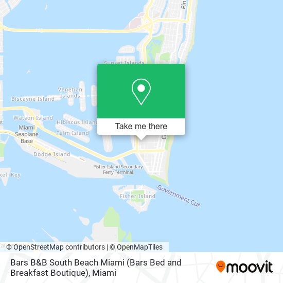 Mapa de Bars B&B South Beach Miami (Bars Bed and Breakfast Boutique)
